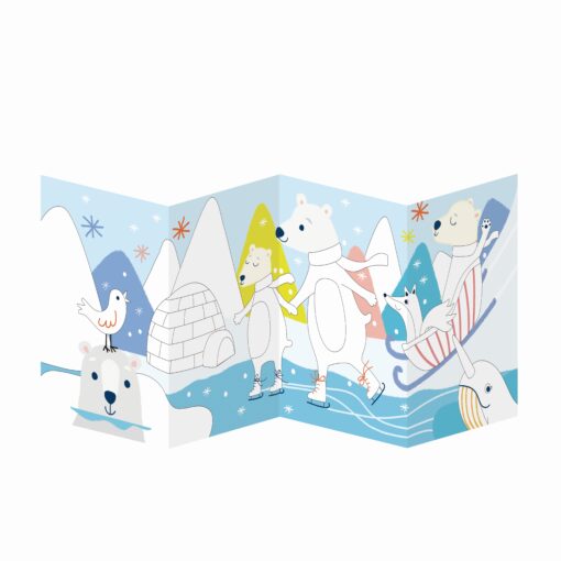 113148-2 AVENIR Gelkritor Polar Bear Silky Crayons Watercolor + Coloring Poster - Set om 12