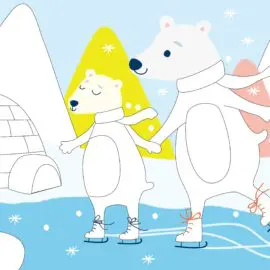 113148 AVENIR Gelkritor Polar Bear Silky Crayons Watercolor + Coloring Poster - Set om 12