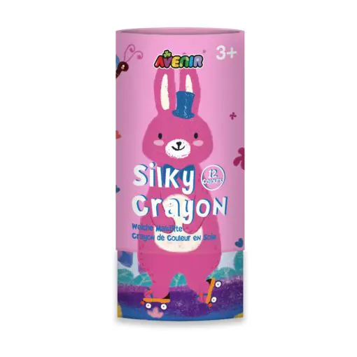 113149-5 AVENIR Gelkritor Rabbit Silky Crayons Watercolor + Coloring Poster - Set om 12