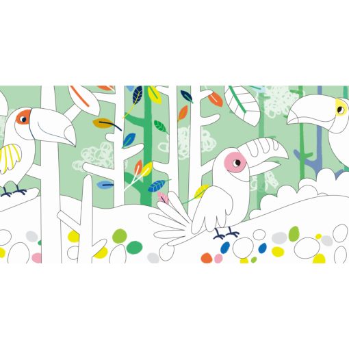 AVENIR Gelkritor Toucan Silky Crayons Watercolor + Coloring Poster - Set om 12 - Bild 3