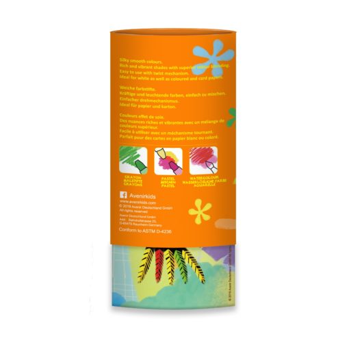 113150 AVENIR Gelkritor Toucan Silky Crayons Watercolor + Coloring Poster - Set om 12