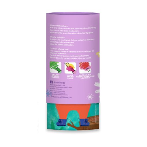 AVENIR Gelkritor Fox Silky Crayons Watercolor + Coloring Poster - Set om 12 - Bild 13