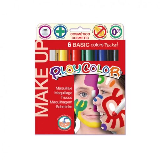 113163-1 Play Color Ansiktsfärg Make Up Pocket - Set om 6