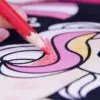 AVENIR Färgläggningsaffisch Giant Poster Banner Colouring Velvet Magical Unicorn World