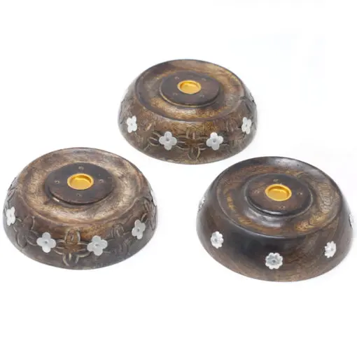 113217-3 Ancient Wisdom Asksamlare 2in1 Cone & Stick Burner Mango Wood