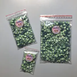 113253-2 Miniatyr Deco Jumbo Lime Fimo Slices