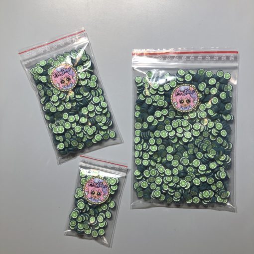 113253-2 Miniatyr Deco Jumbo Lime Fimo Slices