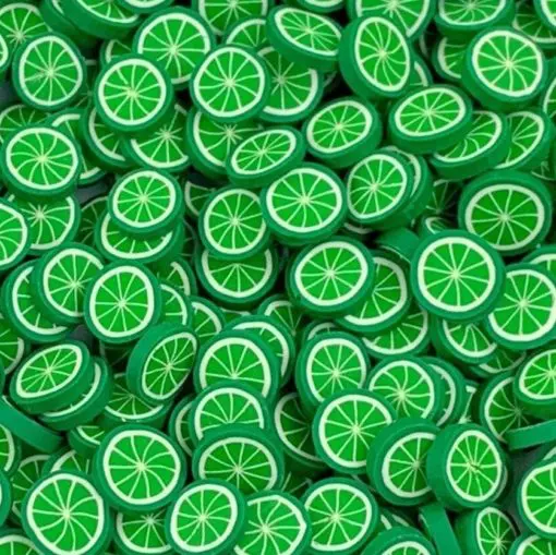113253 Miniatyr Deco Jumbo Lime Fimo Slices
