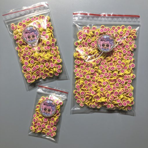 113265-1 Miniatyr Deco Jumbo Grapefruit Fimo Slices