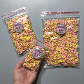 113265-2 Miniatyr Deco Jumbo Grapefruit Fimo Slices