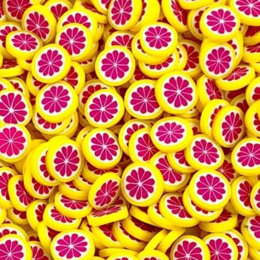 113265 Miniatyr Deco Jumbo Grapefruit Fimo Slices