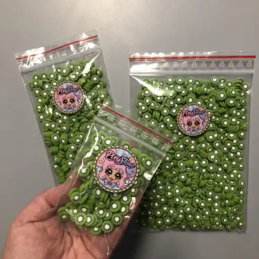 113266-2 Miniatyr Deco Jumbo Kiwi Fimo Slices