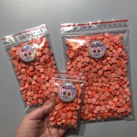 113267-1 Miniatyr Deco Jumbo Orange Fimo Slices