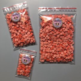 113267-2 Miniatyr Deco Jumbo Orange Fimo Slices