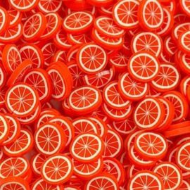 113267 Miniatyr Deco Jumbo Orange Fimo Slices