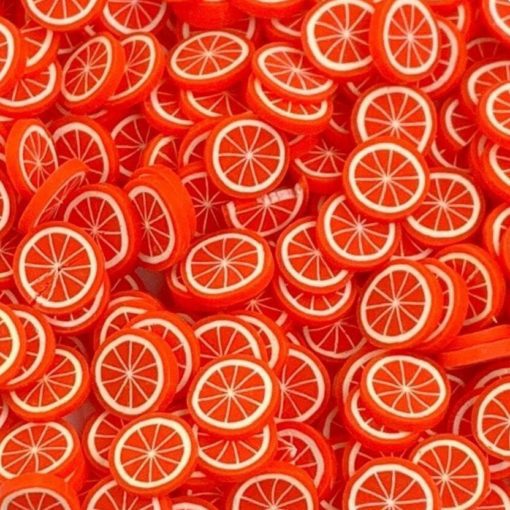 113267 Miniatyr Deco Jumbo Orange Fimo Slices
