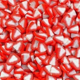 113268 Miniatyr Deco Jumbo Strawberry Fimo Slices