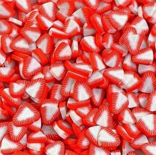 113268 Miniatyr Deco Jumbo Strawberry Fimo Slices