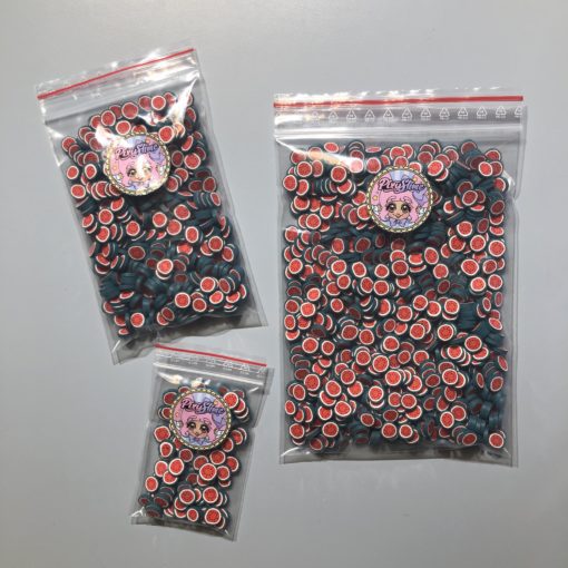 113269-2 Miniatyr Deco Jumbo Watermelon Fimo Slices