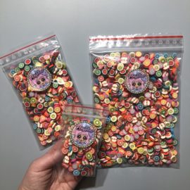 113271-1 Miniatyr Deco Jumbo Apple Fimo Slices