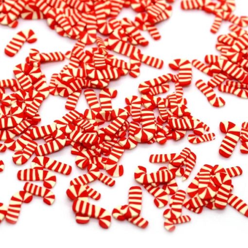113273-1 Miniatyr Deco Candy Cane Fimo Slices