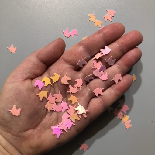 113288 Paljetter Rosa Iriserande Unicorns