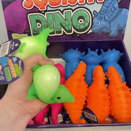 113346 Fidget Toy Squeeze Dinosaurie Neon