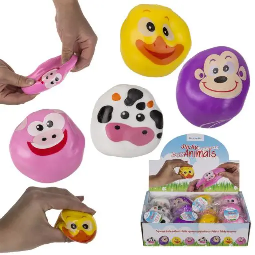 113353 Fidget Toy Sticky Squeeze Ball Animals