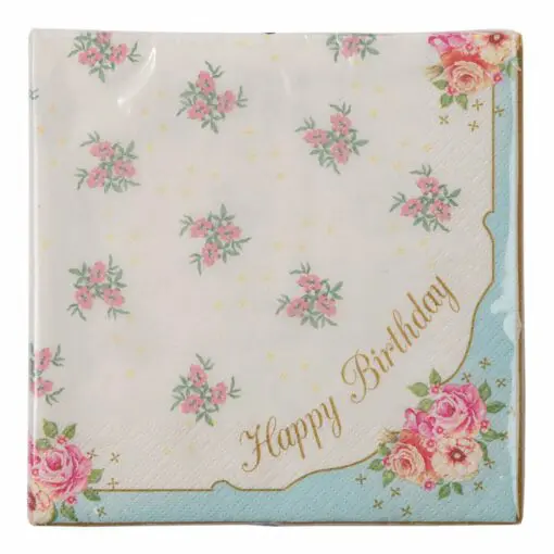 113435-1 Talking Tables Servetter Happy Birthday 33x33 cm 20 st - Truly Scrumptious