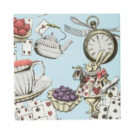 113438-1 Talking Tables Servetter Alice i Underlandet Blå 25x25 cm 20 st – Truly Alice