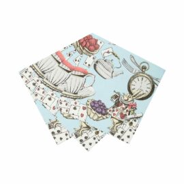 113438 Talking Tables Servetter Alice i Underlandet Blå 25x25 cm 20 st – Truly Alice