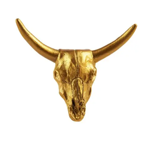 113458 Sass & Belle Knopp Guld Buffel i Vintage Stil+