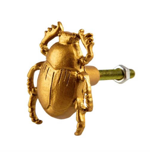 113462-1 Sass & Belle Knopp Guld Skarabé Skalbagge i Vintage Stil