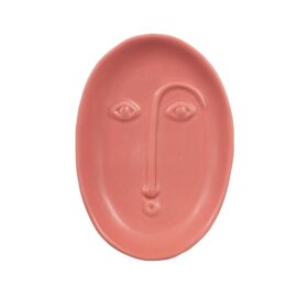 113506 Sass & Belle Smyckesfat Rosa Röd Abstrakt Ansikte1