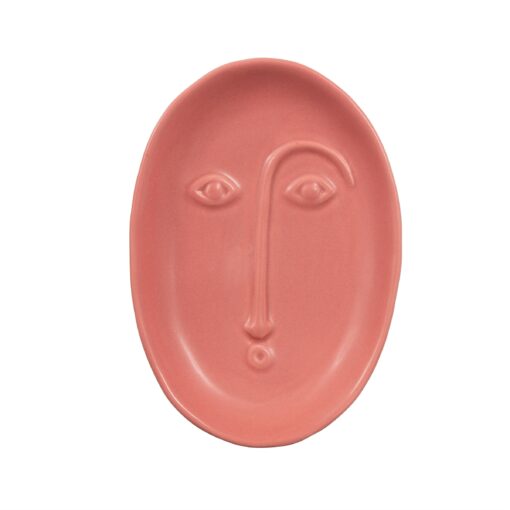 113506 Sass & Belle Smyckesfat Rosa Röd Abstrakt Ansikte1