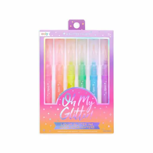 113588 OOLY Överstrykningspennor, Highlighters Oh My Glitter Neon - Set om 6