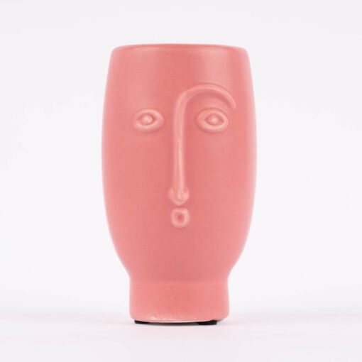 Sass & Belle Minivas Röd Abstrakt Ansikte – Plaster & Clay