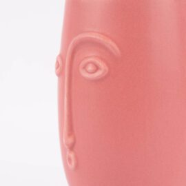 Sass & Belle Minivas Röd Abstrakt Ansikte – Plaster & Clay