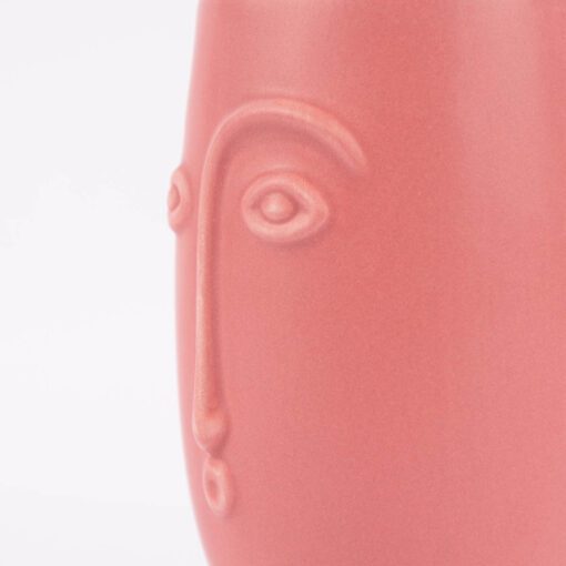 Sass & Belle Minivas Röd Abstrakt Ansikte – Plaster & Clay