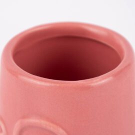 Sass & Belle Minivas Röd Abstrakt Ansikte – Plaster & Clay
