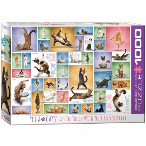 EuroGraphics Pussel Yoga Cats 1000 bitar