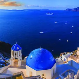 EuroGraphics Fine Art Pussel Panorama Santorini Greece 1000 bitar