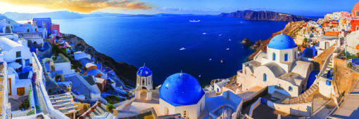 EuroGraphics Fine Art Pussel Panorama Santorini Greece 1000 bitar