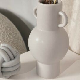 Sass & Belle Hög Vas Amfora Totem Grå