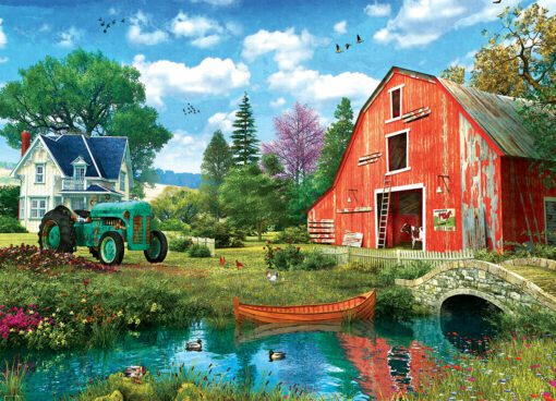 EuroGraphics Pussel The Red Barn Tin 1000 bitar