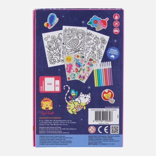 Tiger Tribe Målarbokset med Stickers & Pennor - Magical Creatures