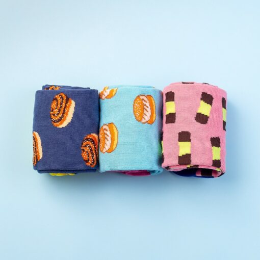 113969 Svensk Husman Strumpor Fika Sox Box 3-pack1