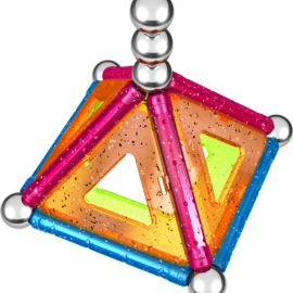 114031 Geomag Glitter Konstruktionsleksak Magnetiska Delar, 22 st