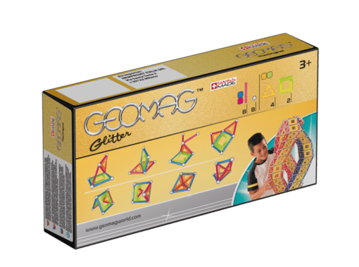 114031 Geomag Glitter Konstruktionsleksak Magnetiska Delar, 22 st