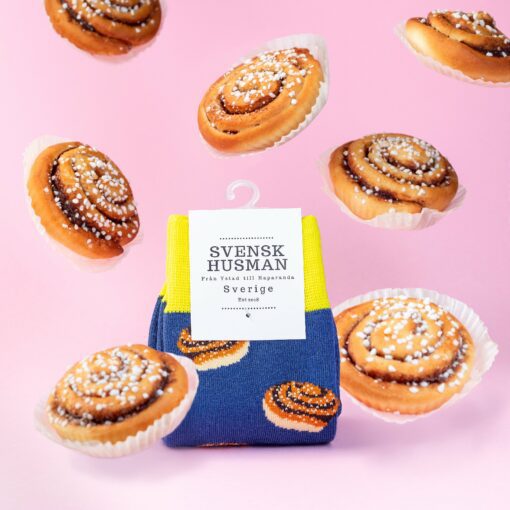 Svensk Husman Strumpor Fika Kanelbullen - Bild 4